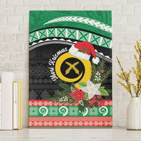 Vanuatu Pig's Tusk Meri Krismas! Canvas Wall Art Vanuatuan Sand Drawing Pattern - Polynesian Pride