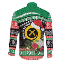 Vanuatu Pig's Tusk Meri Krismas! Family Matching Mermaid Dress and Hawaiian Shirt Vanuatuan Sand Drawing Pattern - Polynesian Pride