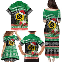 Vanuatu Pig's Tusk Meri Krismas! Family Matching Puletasi and Hawaiian Shirt Vanuatuan Sand Drawing Pattern LT9 - Polynesian Pride