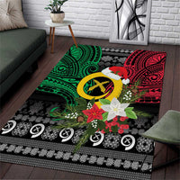 Vanuatu Pig's Tusk Meri Krismas! Area Rug Vanuatuan Ancient Art Spirit - Polynesian Pride