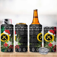 Vanuatu Pig's Tusk Meri Krismas! 4 in 1 Can Cooler Tumbler Vanuatuan Ancient Art Spirit - Polynesian Pride