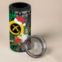 Vanuatu Pig's Tusk Meri Krismas! 4 in 1 Can Cooler Tumbler Vanuatuan Ancient Art Spirit - Polynesian Pride