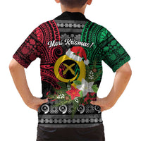Vanuatu Pig's Tusk Meri Krismas! Kid Hawaiian Shirt Vanuatuan Ancient Art Spirit - Polynesian Pride