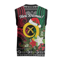 Vanuatu Pig's Tusk Meri Krismas! Christmas Knitted V-Neck Vest Vanuatuan Ancient Art Spirit LT9 - Polynesian Pride