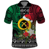 Vanuatu Pig's Tusk Meri Krismas! Polo Shirt Vanuatuan Ancient Art Spirit - Polynesian Pride