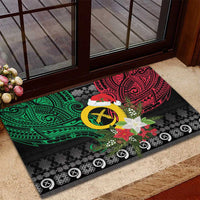 Vanuatu Pig's Tusk Meri Krismas! Rubber Doormat Vanuatuan Ancient Art Spirit - Polynesian Pride