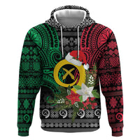 Vanuatu Pig's Tusk Meri Krismas! Zip Hoodie Vanuatuan Ancient Art Spirit LT9 Pullover Hoodie Black - Polynesian Pride