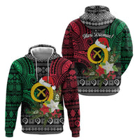 Vanuatu Pig's Tusk Meri Krismas! Zip Hoodie Vanuatuan Ancient Art Spirit LT9 - Polynesian Pride