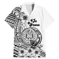 Ia Orana Tahiti Personalised Family Matching Mermaid Dress and Hawaiian Shirt French Polynesia Hook Tattoo Special White Color LT9 Dad's Shirt - Short Sleeve White - Polynesian Pride
