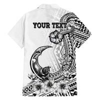 Ia Orana Tahiti Personalised Family Matching Puletasi Dress and Hawaiian Shirt French Polynesia Hook Tattoo Special White Color LT9 - Polynesian Pride