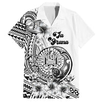 Ia Orana Tahiti Personalised Hawaiian Shirt French Polynesia Hook Tattoo Special White Color LT9 White - Polynesian Pride