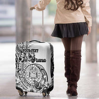 Ia Orana Tahiti Personalised Luggage Cover French Polynesia Hook Tattoo Special White Color LT9 - Polynesian Pride