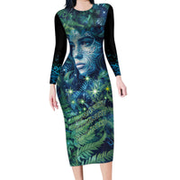 New Zealand Matariki Tupuanuku Family Matching Long Sleeve Bodycon Dress and Hawaiian Shirt Te Wā o te Hauhake