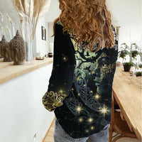 New Zealand Matariki Tupuarangi Women Casual Shirt Ng Kai o te Rangi LT9 - Polynesian Pride