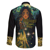 New Zealand Matariki Family Matching Long Sleeve Bodycon Dress and Hawaiian Shirt Rongo Mori Wellbeing and Good Luck LT9 - Polynesian Pride