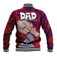 Dads Day American Samoa Baseball Jacket Dad Ou Te Alofa Ia Te Oe Tama - Polynesian Flowers Tribal LT9 - Polynesian Pride