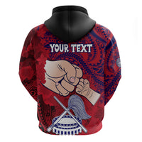 Custom Dads Day American Samoa Hoodie Dad Ou Te Alofa Ia Te Oe Tama Polynesian Flowers Tribal LT9 - Polynesian Pride