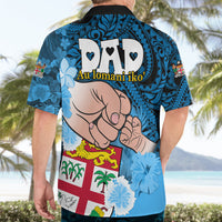 Dads Day Fiji Hawaiian Shirt Dad Au Lomani Iko - Polynesian Flowers Tribal LT9 - Polynesian Pride
