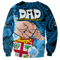Fathers Day Polynesian Islands Fiji Sweatshirt Dad Au Lomani Iko - Polynesian Flowers Tribal LT9 - Polynesian Pride
