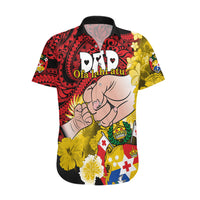 Dads Day Tonga Hawaiian Shirt Dad Ofa lahi atu - Polynesian Flowers Tribal LT9 Red - Polynesian Pride