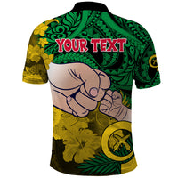 Custom Dads Day Vanuatu Polo Shirt Dad Mi lavem yu Polynesian Flowers Tribal LT9 - Polynesian Pride