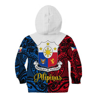 125th Independence Anniversary Philippines Kid Hoodie Polynesian Pilipinas Flag Style - Black LT9 - Polynesian Pride