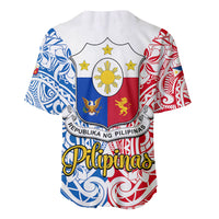 125th Independence Anniversary Philippines Baseball Jersey Polynesian Pilipinas Flag Style - White LT9 - Polynesian Pride