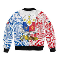 125th Independence Anniversary Philippines Bomber Jacket Polynesian Pilipinas Flag Style - White LT9 - Polynesian Pride