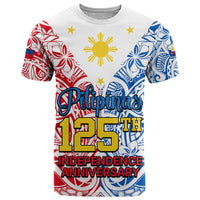 Polynesian Philippines T Shirt Pilipinas Flag Style for 125th Independence Anniversary White LT9 White - Polynesian Pride
