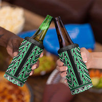 New Zealand Maori Niho Taniwha 4 in 1 Can Cooler Tumbler Kakariki Mangopare and Puhoro Pattern LT9 - Polynesian Pride