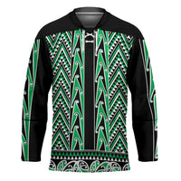 New Zealand Maori Niho Taniwha Hockey Jersey Kakariki Mangopare and Puhoro Pattern LT9 Unisex Green - Polynesian Pride