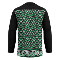 New Zealand Maori Niho Taniwha Hockey Jersey Kakariki Mangopare and Puhoro Pattern - Polynesian Pride