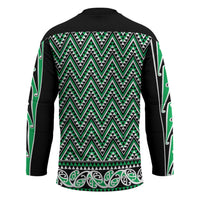 New Zealand Maori Niho Taniwha Hockey Jersey Kakariki Mangopare and Puhoro Pattern LT9 - Polynesian Pride