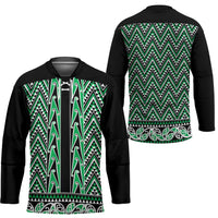 New Zealand Maori Niho Taniwha Hockey Jersey Kakariki Mangopare and Puhoro Pattern LT9 - Polynesian Pride