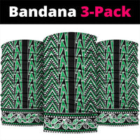 New Zealand Maori Niho Taniwha Neck Gaiter Kakariki Mangopare and Puhoro Pattern - Polynesian Pride