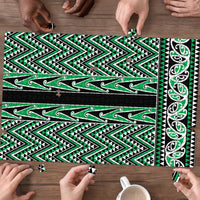 New Zealand Maori Niho Taniwha Puzzle Kakariki Mangopare and Puhoro Pattern - Polynesian Pride