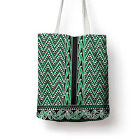 New Zealand Maori Niho Taniwha Tote Bag Kakariki Mangopare and Puhoro Pattern - Polynesian Pride