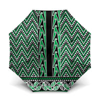 New Zealand Maori Niho Taniwha Umbrella Kakariki Mangopare and Puhoro Pattern - Polynesian Pride