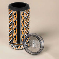 New Zealand Maori Niho Taniwha 4 in 1 Can Cooler Tumbler Karaka Mangopare and Puhoro Pattern LT9 - Polynesian Pride