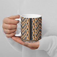 New Zealand Maori Niho Taniwha Ceramic Mug Karaka Mangopare and Puhoro Pattern - Polynesian Pride