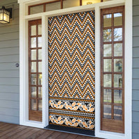 New Zealand Maori Niho Taniwha Door Cover Karaka Mangopare and Puhoro Pattern - Polynesian Pride