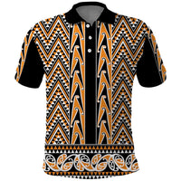 New Zealand Maori Niho Taniwha Polo Shirt Karaka Mangopare and Puhoro Pattern