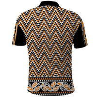 New Zealand Maori Niho Taniwha Polo Shirt Karaka Mangopare and Puhoro Pattern