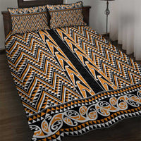 New Zealand Maori Niho Taniwha Quilt Bed Set Karaka Mangopare and Puhoro Pattern