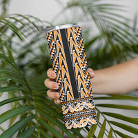 New Zealand Maori Niho Taniwha Skinny Tumbler Karaka Mangopare and Puhoro Pattern LT9 - Polynesian Pride