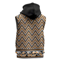 New Zealand Maori Niho Taniwha Sleeveless Zip Hoodie Karaka Mangopare and Puhoro Pattern LT9 - Polynesian Pride