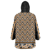New Zealand Maori Niho Taniwha Wearable Blanket Hoodie Karaka Mangopare and Puhoro Pattern LT9 - Polynesian Pride