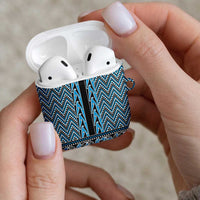New Zealand Maori Niho Taniwha AirPods Case Kikorangi Mangopare and Puhoro Pattern - Polynesian Pride