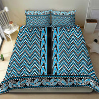New Zealand Maori Niho Taniwha Bedding Set Kikorangi Mangopare and Puhoro Pattern