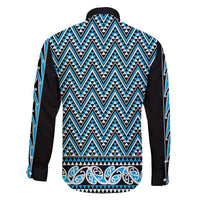 New Zealand Maori Niho Taniwha Family Matching Off Shoulder Maxi Dress and Hawaiian Shirt Kikorangi Mangopare and Puhoro Pattern